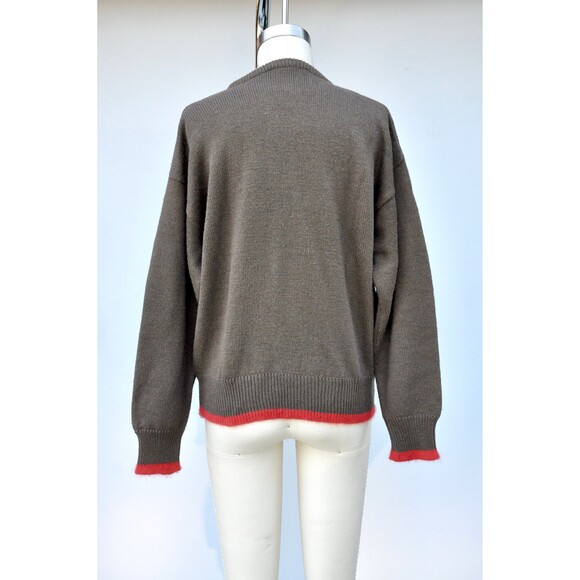 Vintage Mushrooms Psychedelic Sweater Fall Winter Woodland Gypsy Boho S M - Picture 5 of 10